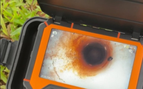 sewer camera inspection is checking pipeline 