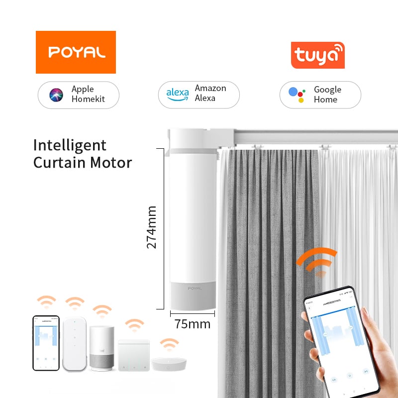 스마트 소프트 라이트 가제 커튼 모터 -- PC75TE