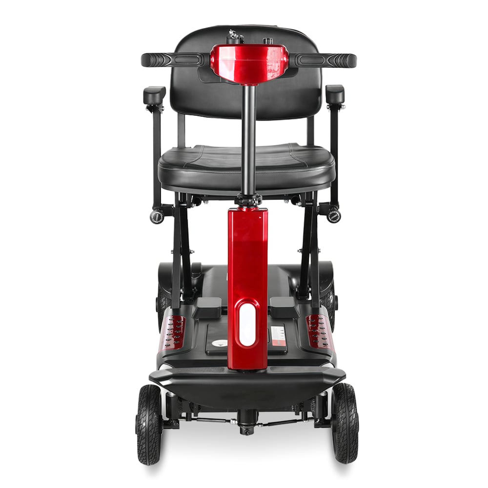 KSM-909 Collapsible Off Road 4 Wheel Electric Scooter for Elderly Manual Folding Mobility Scooter with Comfortable Seat for Sale