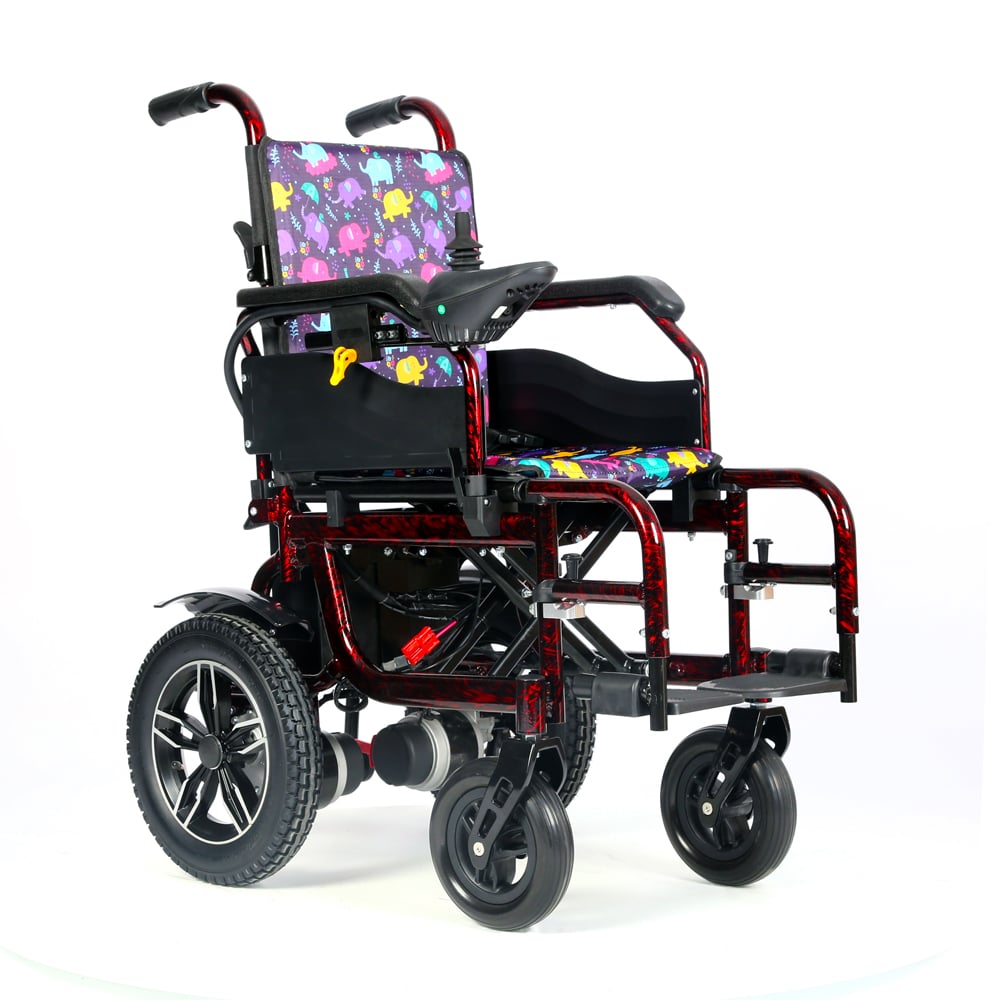 KSM-503C Custom Children's Folding Electric Wheelchairs Manufacturer Direct Supply Child Portable Power Wheelchair