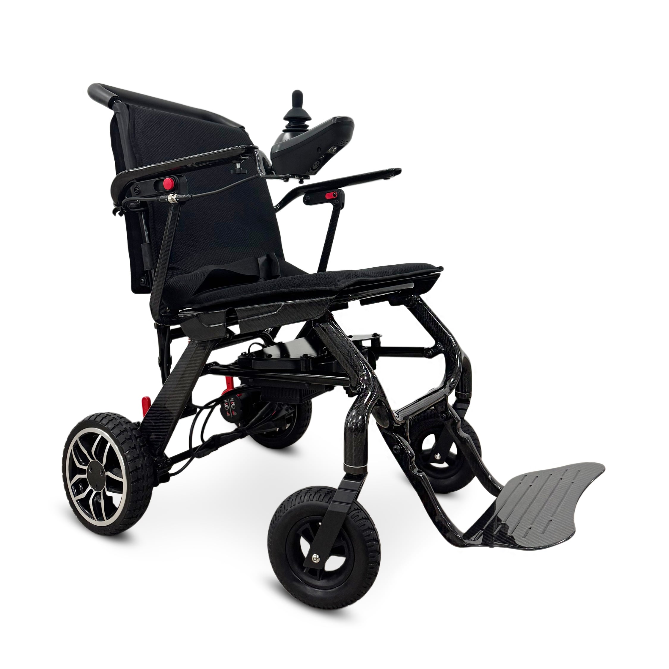 KSM-607 Foldable Lightweight Carbon Fiber Electric Wheelchair With Airline Approved Lithium Battery Travel Wheelchairs