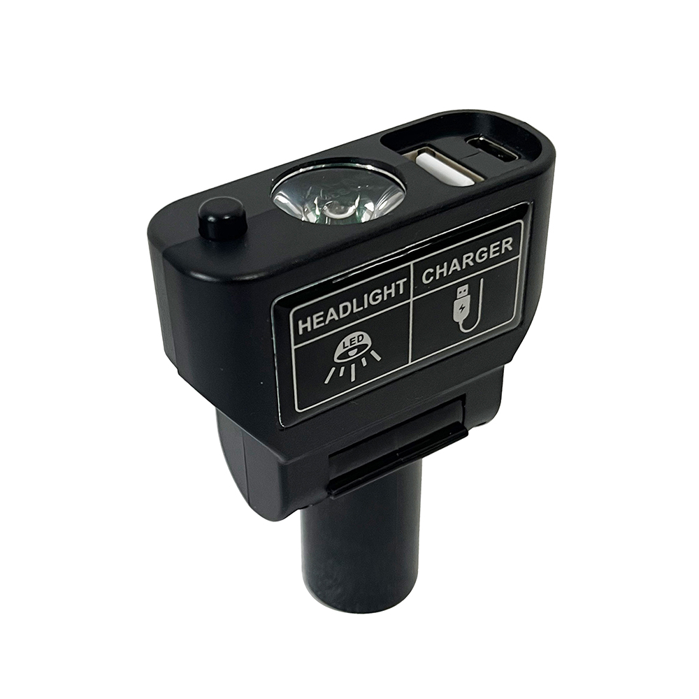KSM-L02 Universal Mounted Electric Wheelchair Headlight LED Lights And With USB Charger For Wheelchairs 3 Pin XLR Head for Electric Wheelchairs Charger