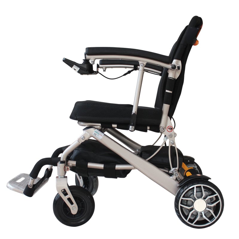 KSM-602Plus Lightweight Folding Electric Wheelchair Aluminum Alloy Foldable Wheelchair With Backrest Recliner Function