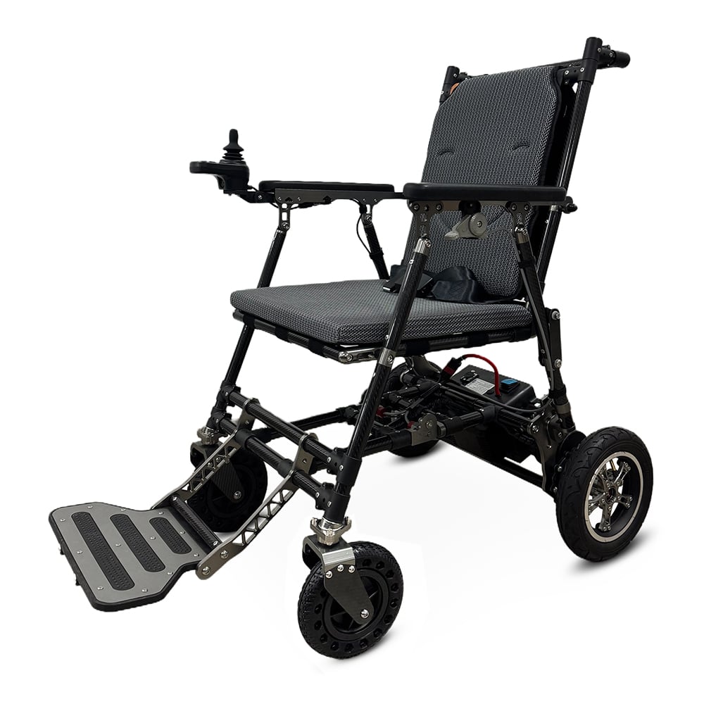 KSM-621 Cheap 100% Carbon Fiber Ultra Lightweight Electric Wheelchair Foldable Long Distance Airlines Approved Power Wheelchair