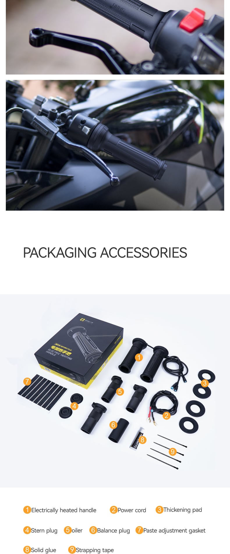 Universal Electric Heated Motorcycle Handlebar Grips