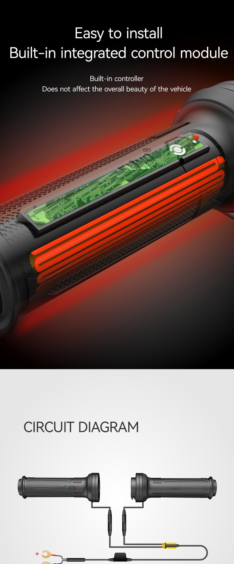 Electric Heated Motorcycle Handlebar Grips