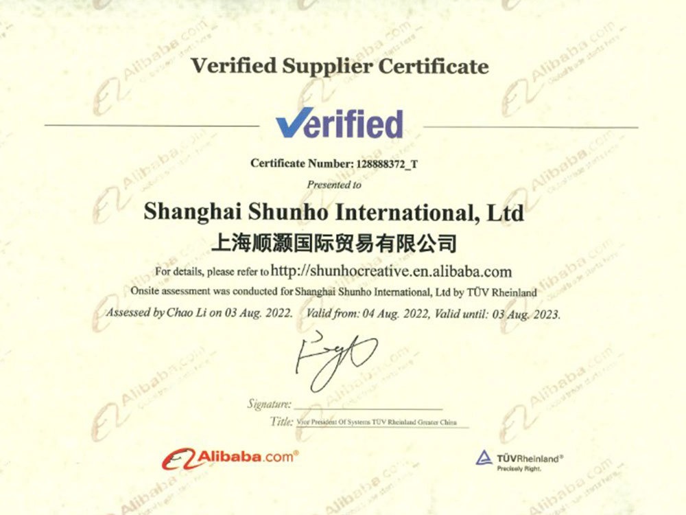 TUV Assessment for “Verified Supplier”