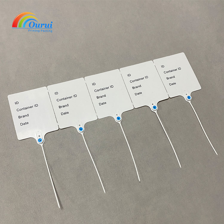Disposable plastic seals, labels, hang tags, anti-tamper and anti-counterfeiting cable ties for container logistics, printable information labels and seals