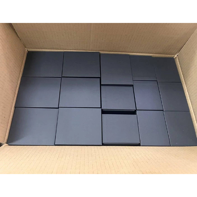 Bulk black gift boxes for watch roll travel cases, neatly packed in export carton for wholesale shipping.jpg