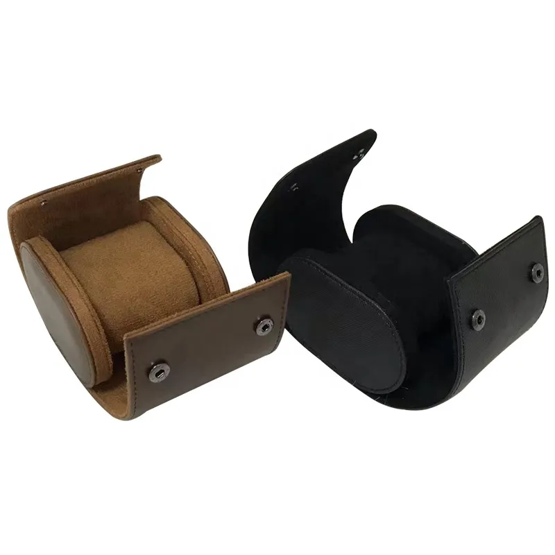 Leather Watch Roll Travel Case, Single / 2 Slot / 3 Slot Portable Watch Storage Box For Men, Luxury Watch Holder For Travel