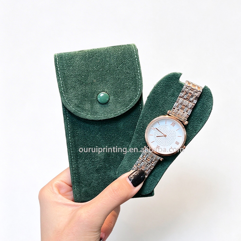 Microfiber suede watch travel pouch with inner watch holder, snap button closure(02cf4fec33).jpg