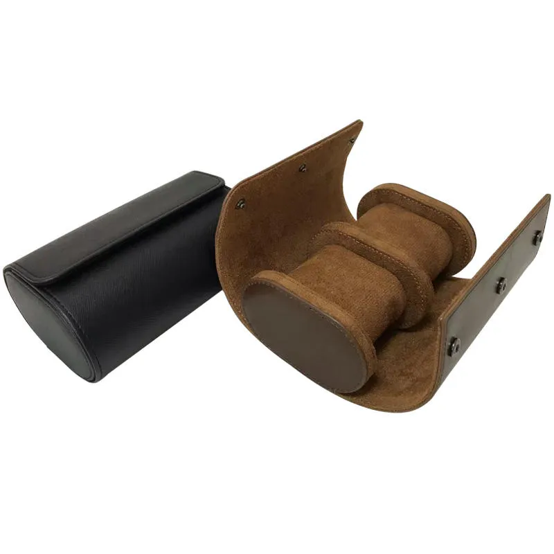 Leather Watch Roll Travel Case, Single / 2 Slot / 3 Slot Portable Watch Storage Box For Men, Luxury Watch Holder For Travel