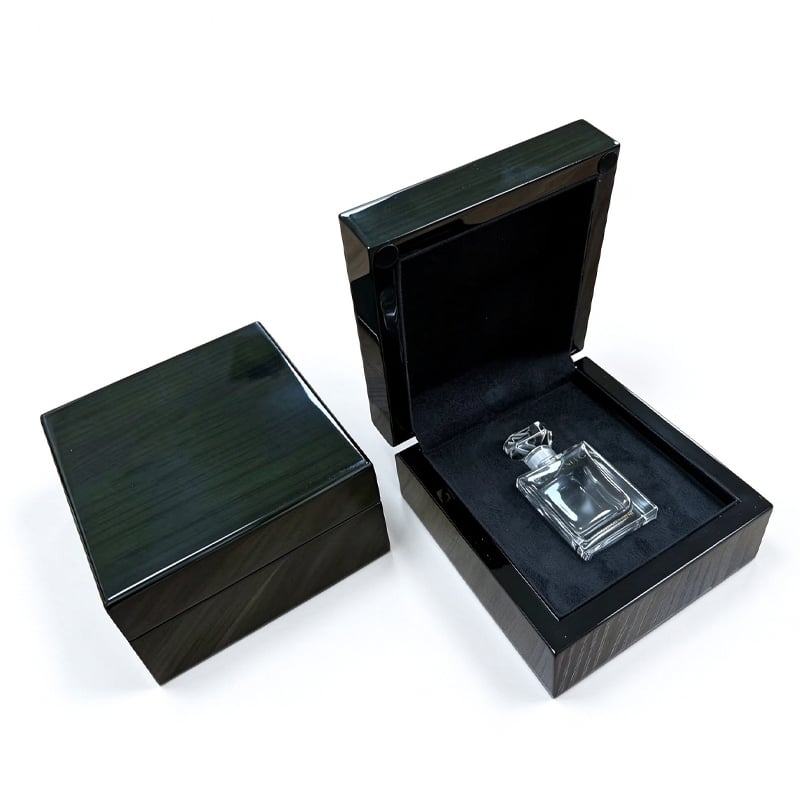 Luxury High Gloss Wooden Perfume Bottle Gift Box | Custom Logo Wooden Perfume Packaging Box