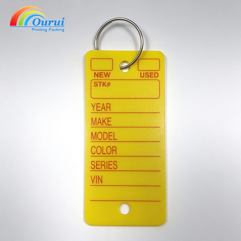 Auto Dealer Key Tags Printed Plastic Vehicle Identification Tags Wholesale