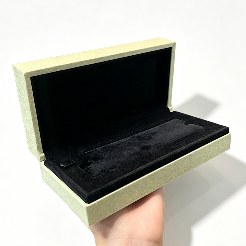 Luxury Green Microfiber Jewelry Gift Box Set, Ring Necklace Bracelet Storage Case