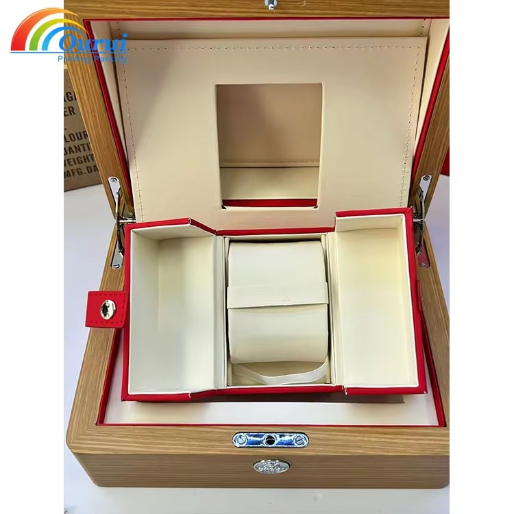 Luxury Wooden Watch Box Set with Complete Accessories for High-End Wristwatches