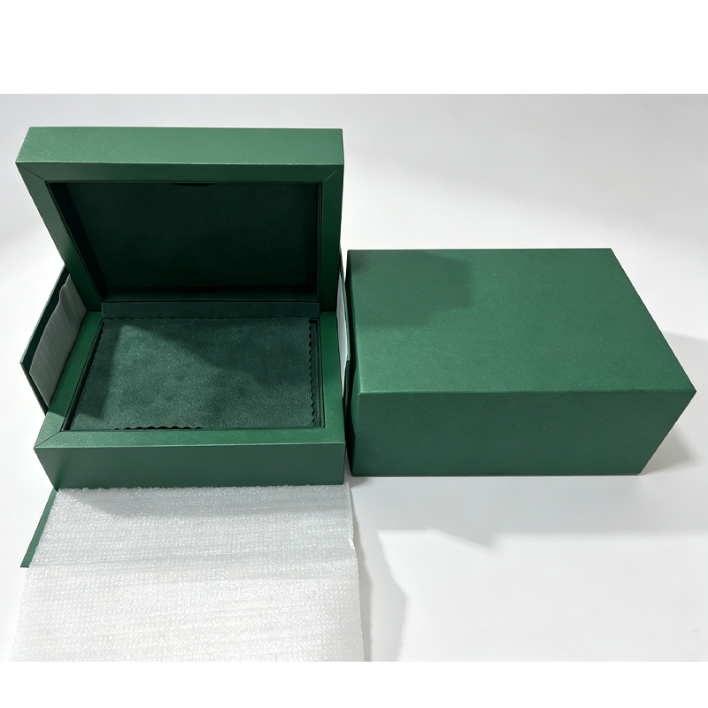 Custom Logo Watch Box with Suede Lining and Cleaning Cloth