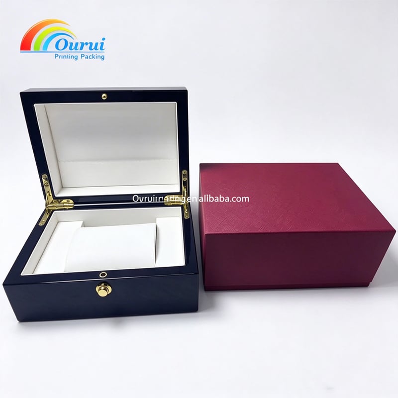 Luxury Gloss Black Wooden Single Watch Box | Watch Storage Gift Case