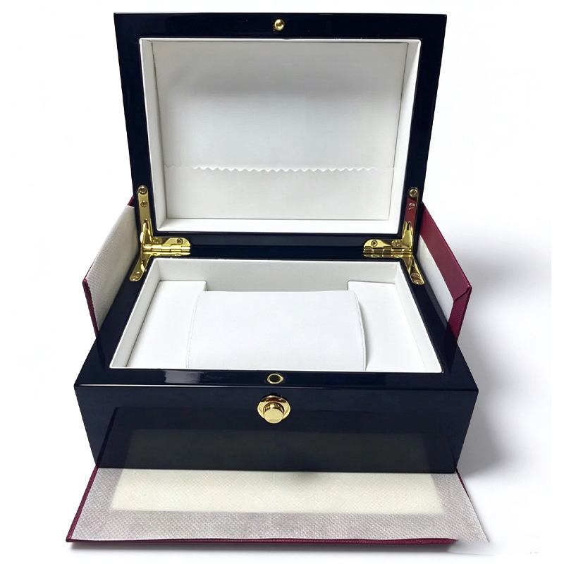 Luxury Gloss Black Wooden Single Watch Box | Watch Storage Gift Case