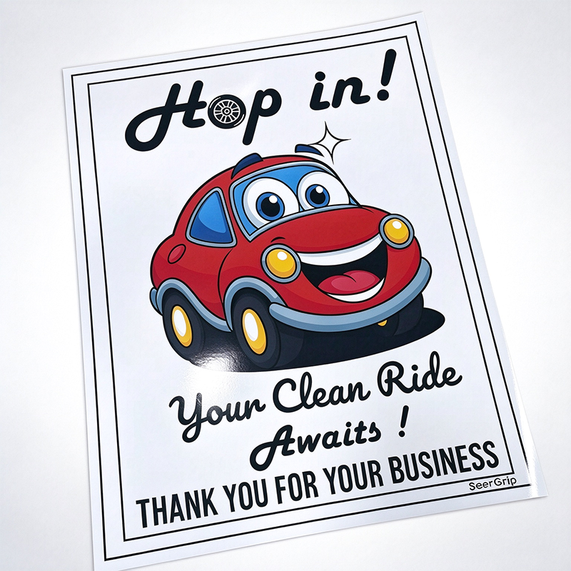 250g Heavy‑Duty Waterproof Disposable Car Floor Mat Paper – Glossy Custom Printed Single‑Use Auto Foot Protection Paper