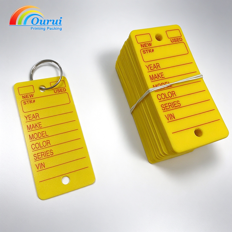Auto Dealer Key Tags Printed Plastic Vehicle Identification Tags Wholesale