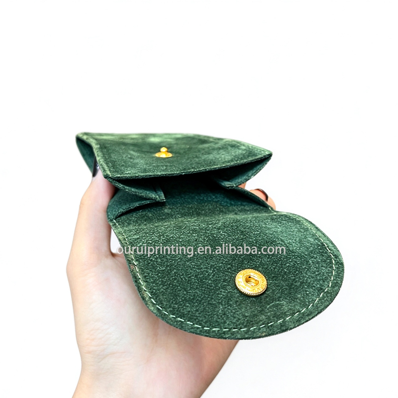 Microfiber Suede Watch Travel Pouch, Portable Single Watch Storage Bag With Snap Button & Inner Watch Cushion