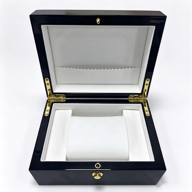 Luxury Gloss Black Wooden Single Watch Box | Watch Storage Gift Case