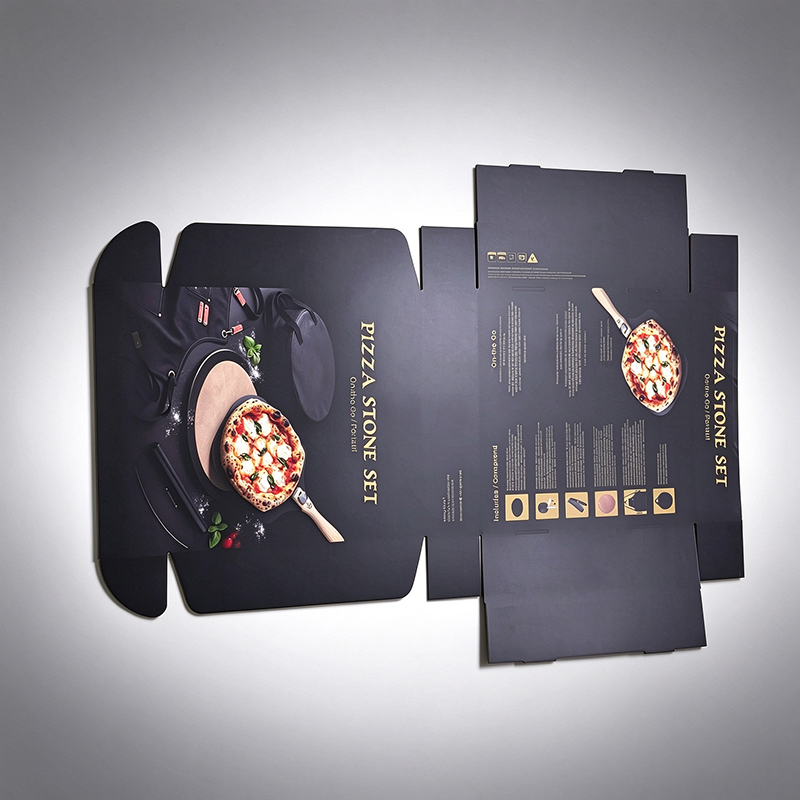 Custom Full Color Printed Pizza Stone Set Packaging Box, 42x42x11.5cm Corrugated Mailer Box, Custom Logo Cooking Kit Gift Box Wholesale