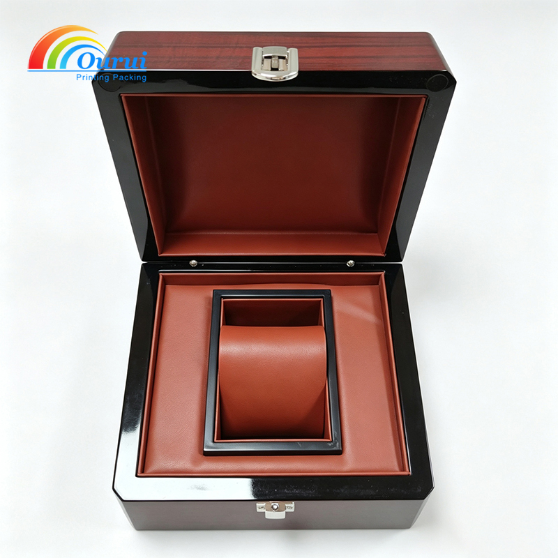 Wooden Watch Box in Reddish-Brown | Custom Logo Wholesale