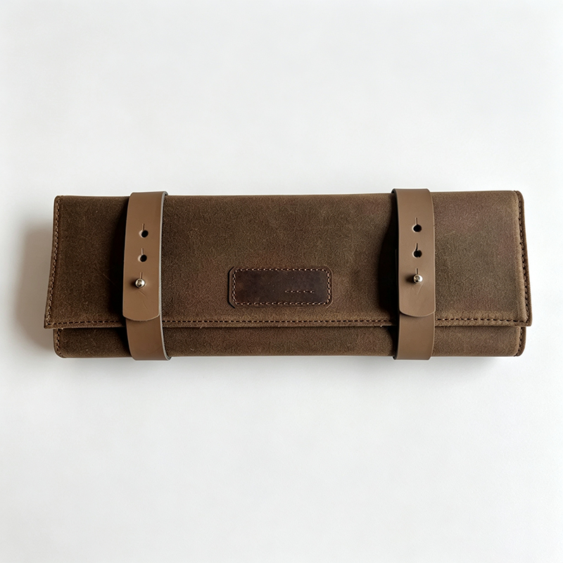 Vintage Canvas Watch Roll Gift Box Set, Portable Leather Watch Travel Case with Full Brand Packaging Kit, Watch Storage Pouch for Gifting