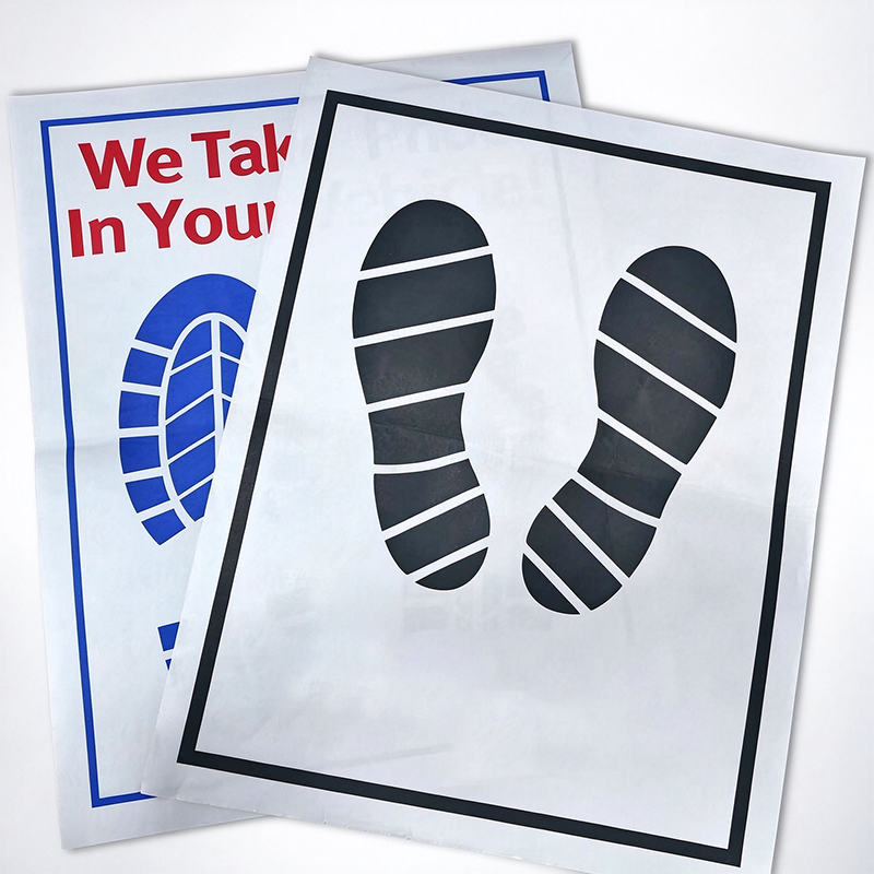 80gsm Disposable Car Floor Mat Paper, Non‑Waterproof Custom Printed Auto Service Foot Paper for Repair Shop & Car Dealership Wholesale