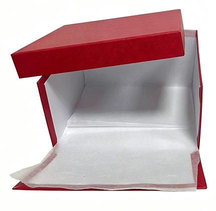 Red outer gift box with white protective lining shown open.jpg
