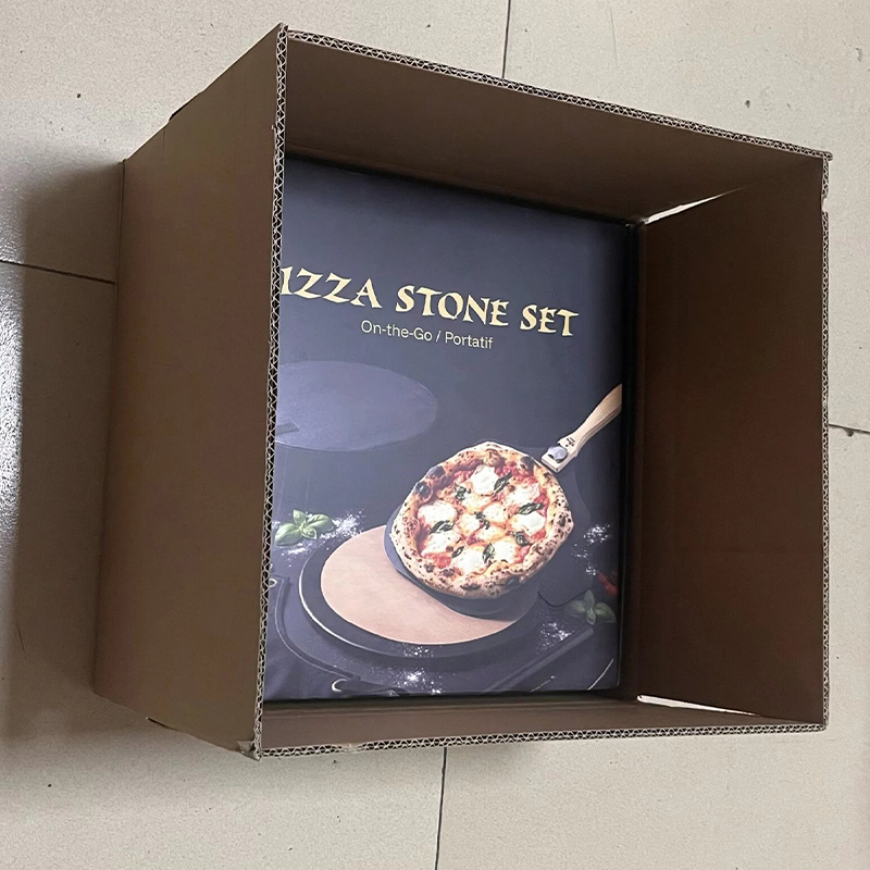 Factory bulk photo, custom pizza stone set packaging box loaded in outer export carton for wholesale shipping.jpg