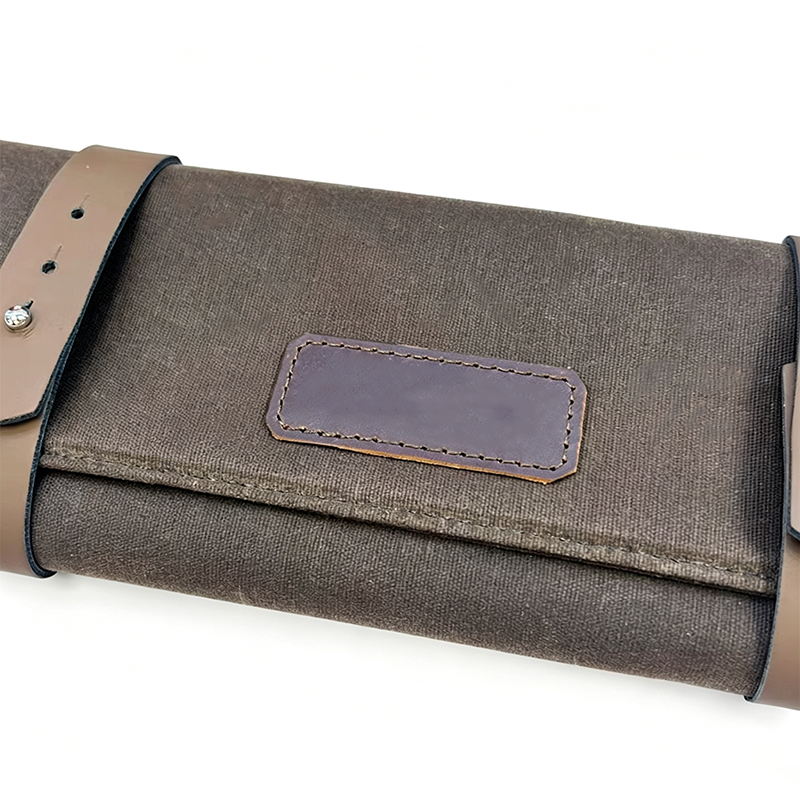 Vintage Canvas Watch Roll Gift Box Set, Portable Leather Watch Travel Case with Full Brand Packaging Kit, Watch Storage Pouch for Gifting