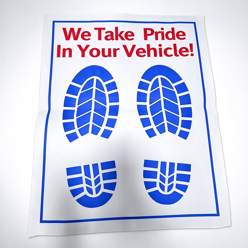 80gsm Disposable Car Floor Mat Paper, Non‑Waterproof Custom Printed Auto Service Foot Paper for Repair Shop & Car Dealership Wholesale