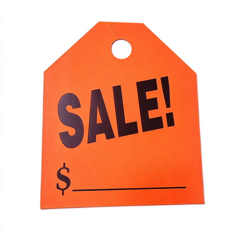 Car Mirror Hang Tags Jumbo Fluorescent 50 per Pack Sale, Fluorescent Orange