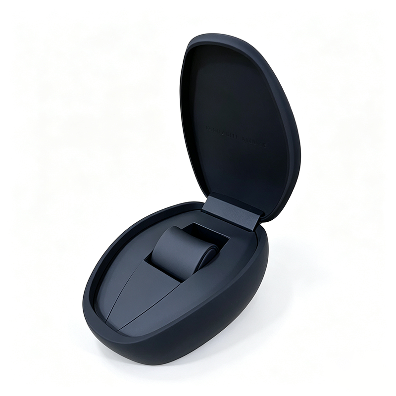 Luxury Black Oval Watch Gift Box Set, Premium Watch Storage Case With Outer Box & Gift Bag, Watch Presentation Packaging for Gifting