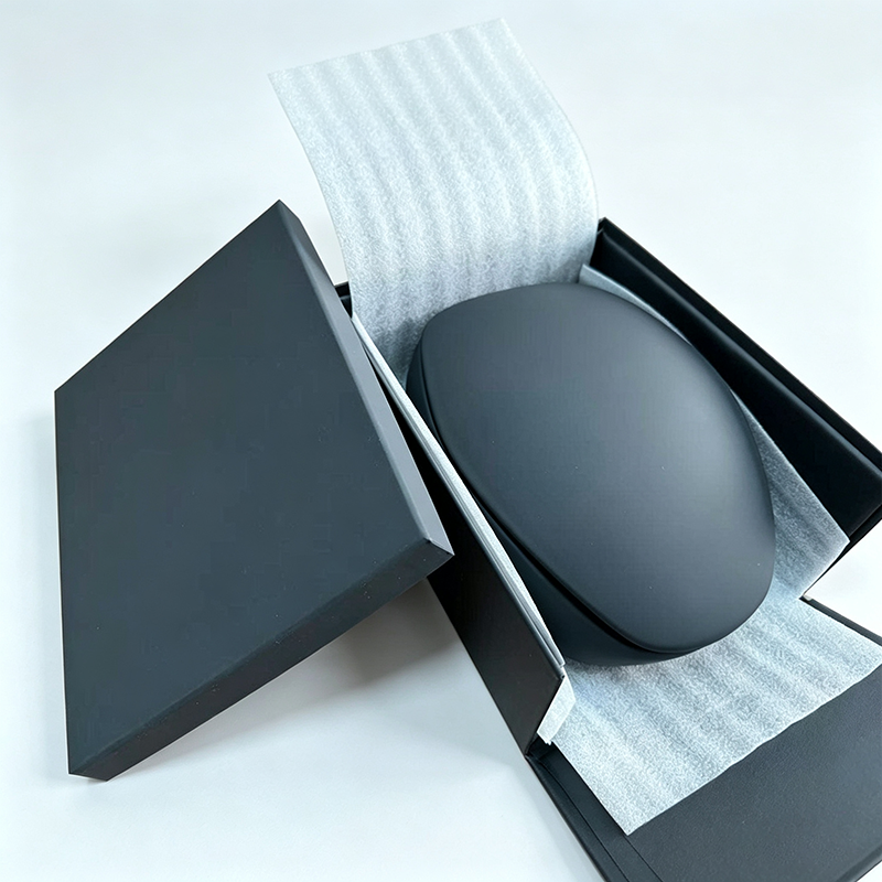 Luxury Black Oval Watch Gift Box Set, Premium Watch Storage Case With Outer Box & Gift Bag, Watch Presentation Packaging for Gifting