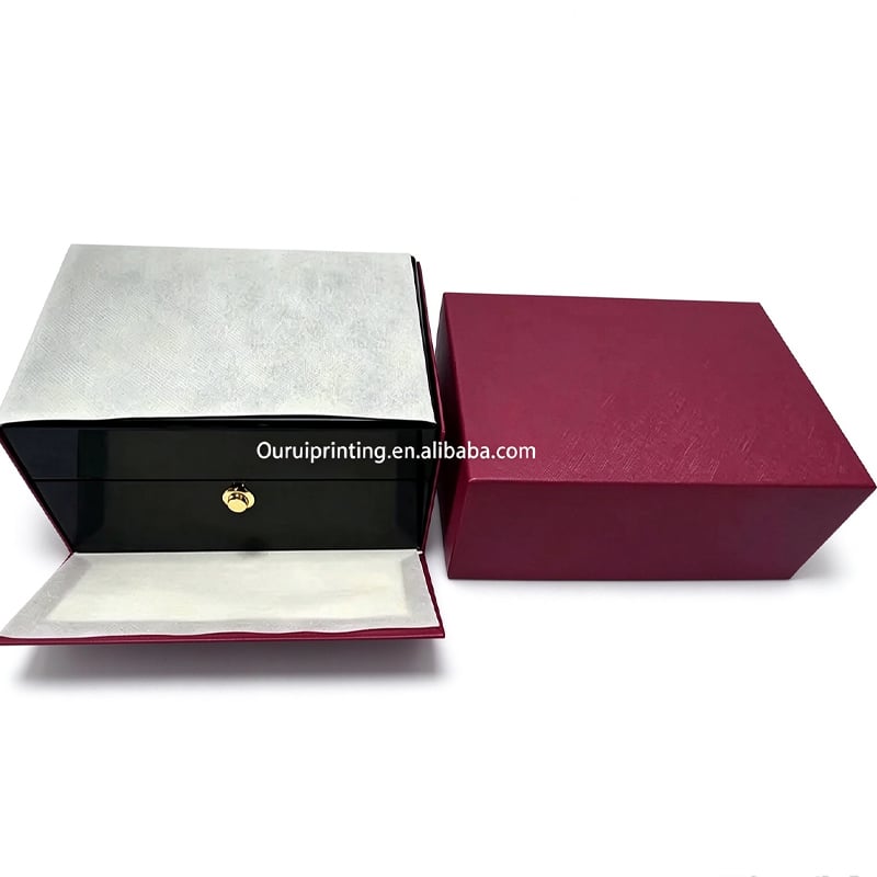 Luxury Gloss Black Wooden Single Watch Box | Watch Storage Gift Case