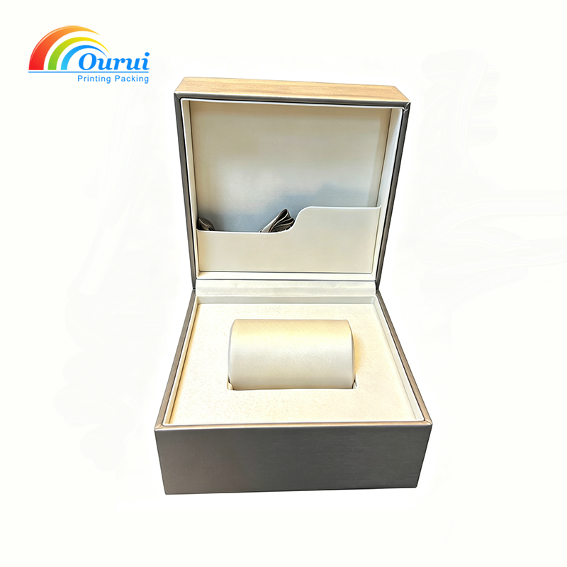 PU Watch Gift Box Set with Gift Bag, Ribbon and Card Holder