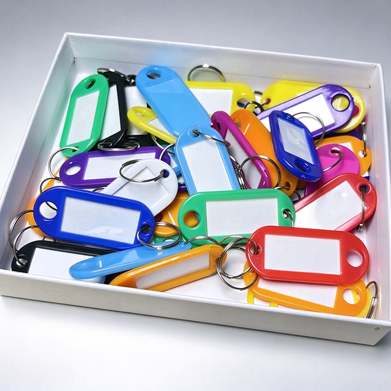 Plastic Key Tags With Split Ring | Writeable Key Identifying Tags Wholesale
