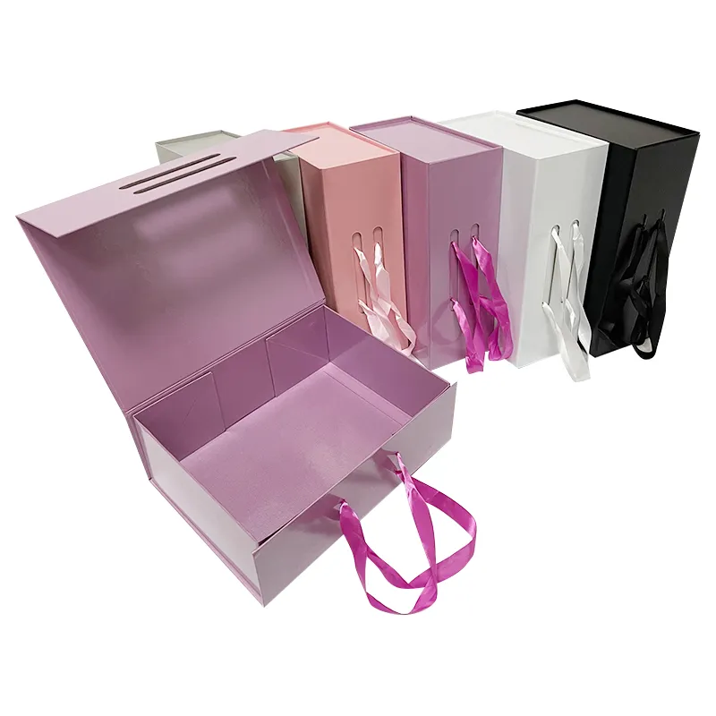 Paper gift bag with soft ribbon handle.webp