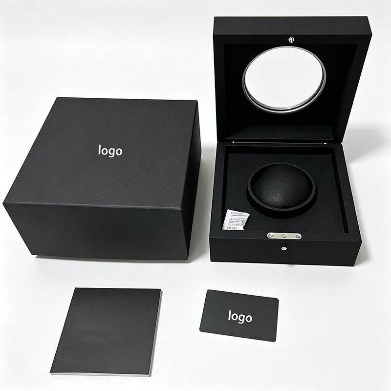 Matte Black Watch Gift Box with Acrylic Viewing Window