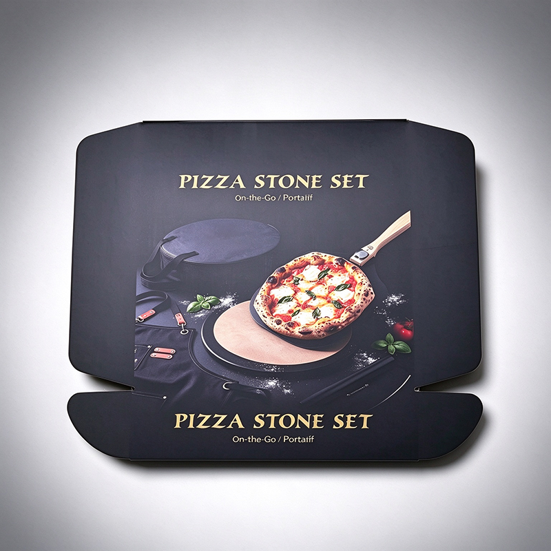 Custom Full Color Printed Pizza Stone Set Packaging Box, 42x42x11.5cm Corrugated Mailer Box, Custom Logo Cooking Kit Gift Box Wholesale