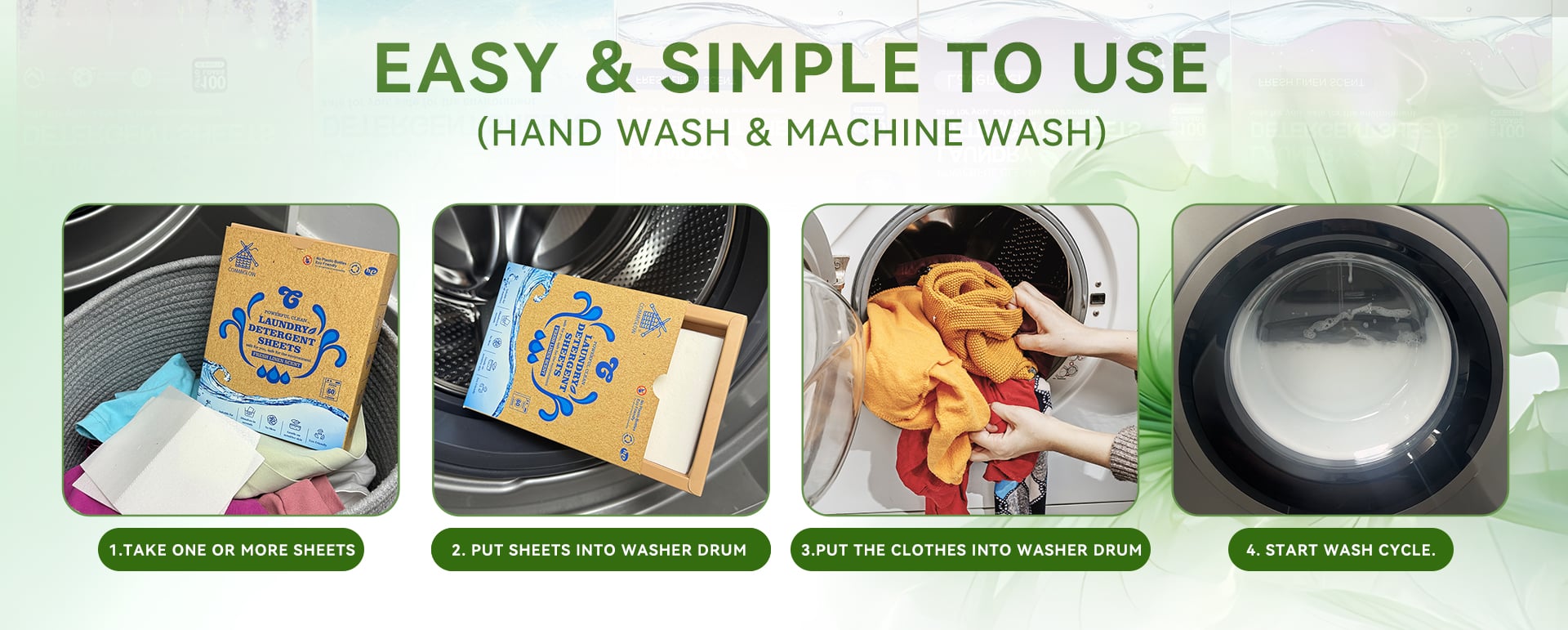 eco friendly cleaning supplier laundry detergent sheets-1