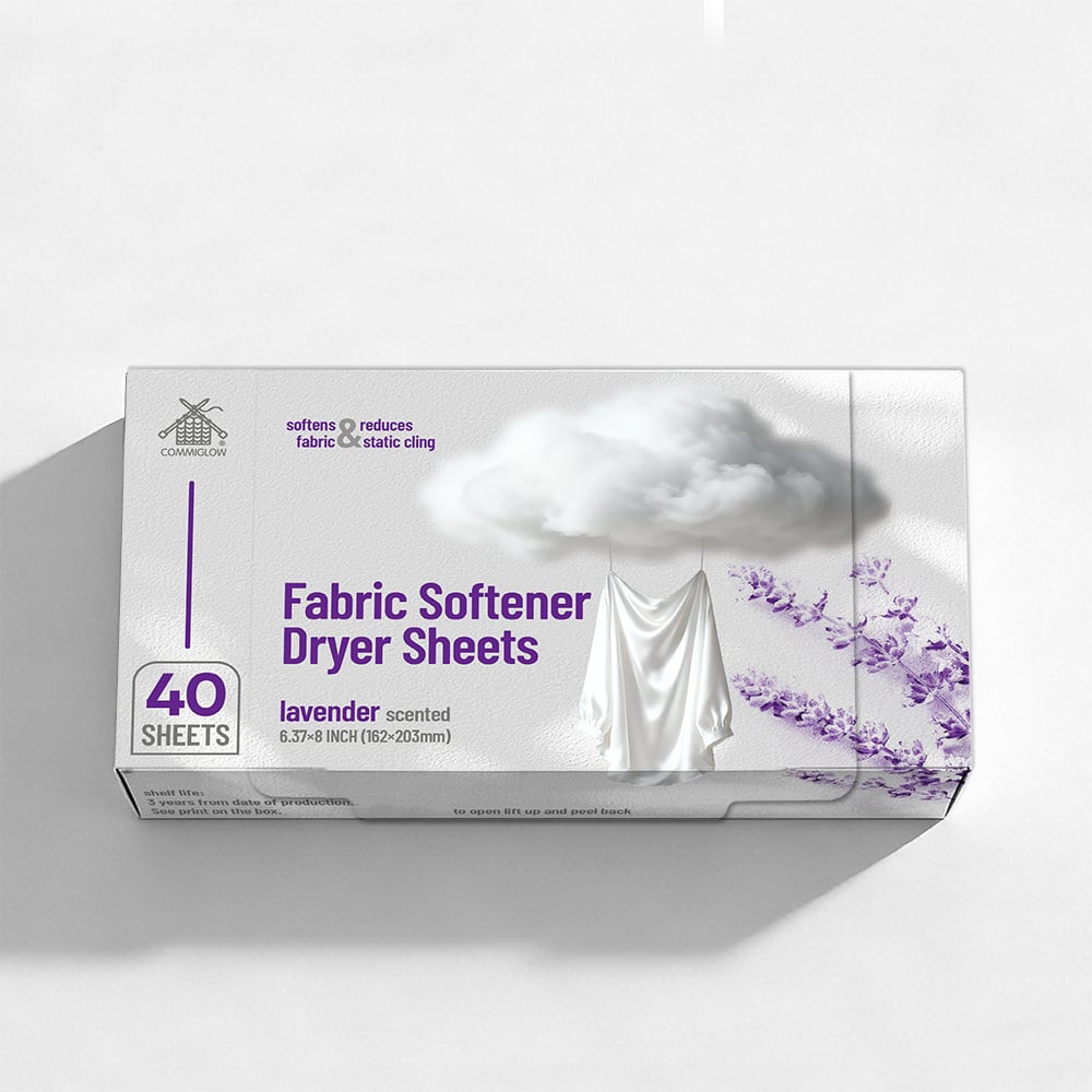 OEM Free Sample Laundry Softener Sheets Plant-Based Static Reducer Plastic-Free Packaging Fabric Softener Dryer Sheets