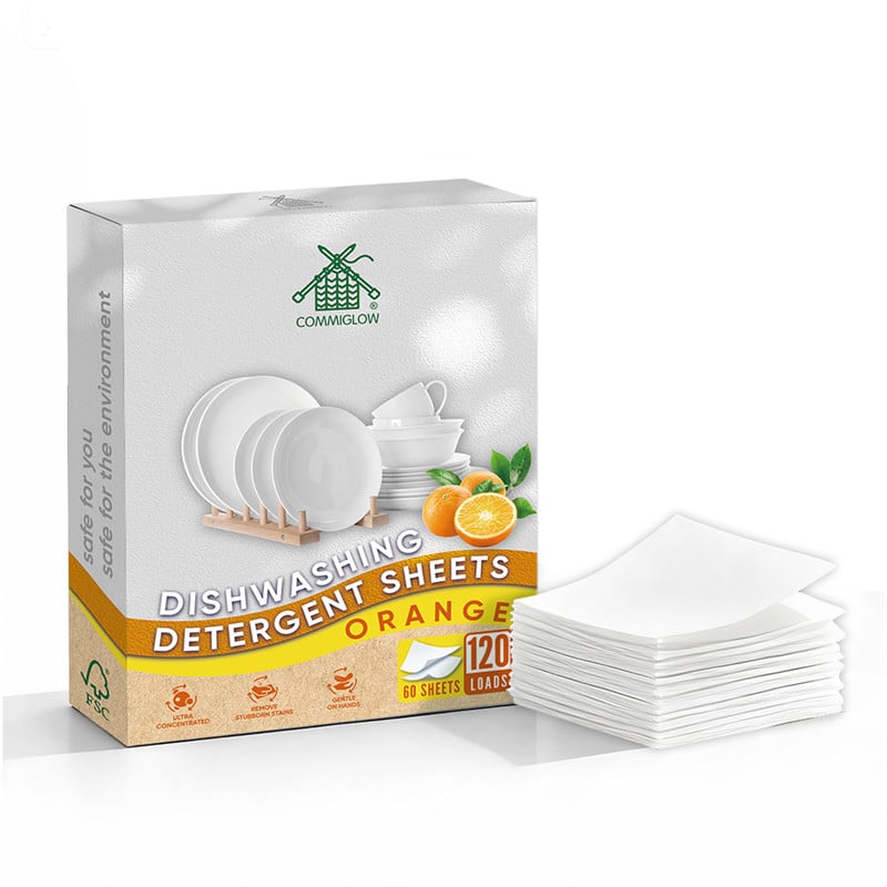 Non-toxic Zero Waste Dishwashing Sheets Professional Heavy Duty Grease Removal Dish Washing Strips