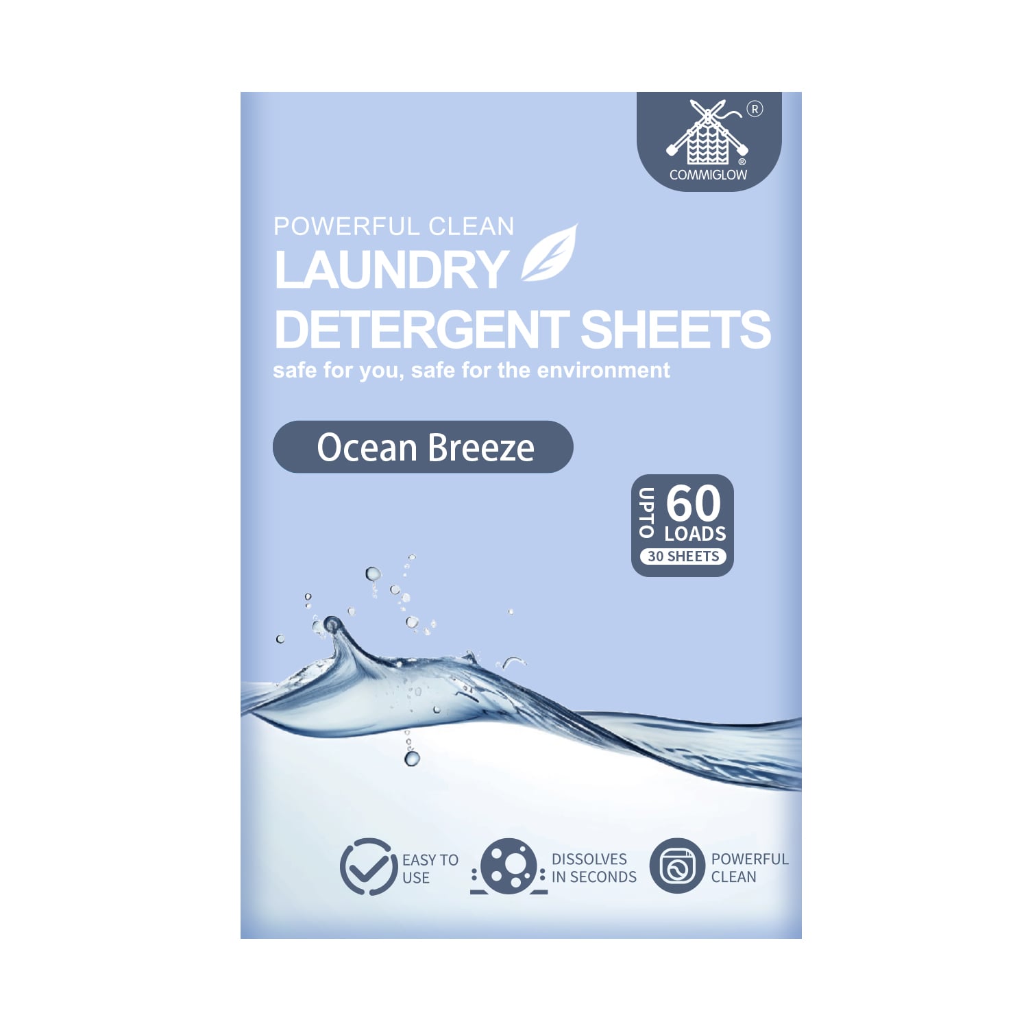 OEM Eco Friendly Biodegradable Super Concentrated Laundry Detergent Sheet