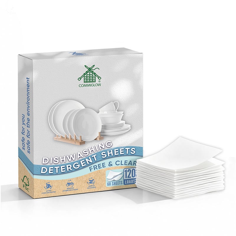 Plastic-free Biodegradable 60 Loads Sustainable Kitchen Household Supplies Solid Dish Cleaning Sheets