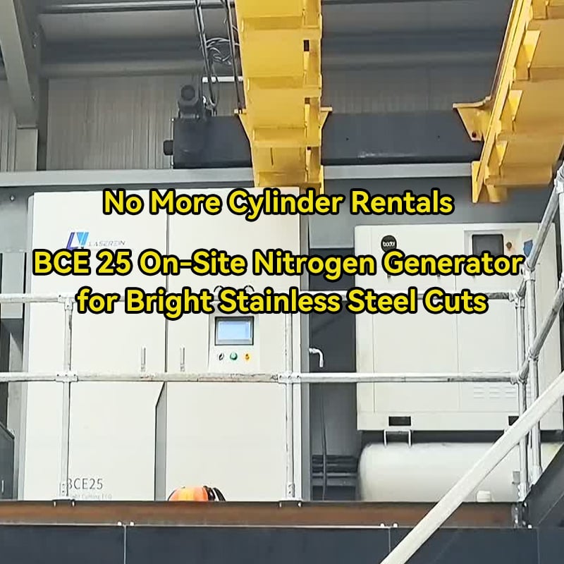 No More Cylinder Rentals — BCE 25 On-Site Nitrogen Generator for Bright Stainless Steel Cuts